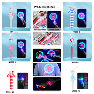 Luckykoo 12 की अगुवाई वाली चमकदार स्टार विंडमिल इंद्रधनुष स्टिक मैजिक लाइट-अप विंडमिल wand - Product Image 5