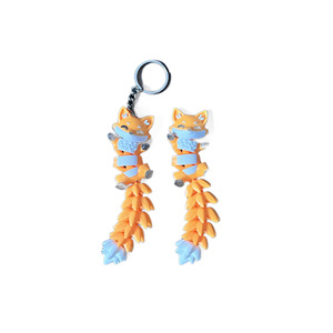 Werbeartikel Spielzeug-Geschenk 3D-Gedruckter Cartoon Kleiner Fuchs Schlüsselanhänger Bunter Beweglicher Anhänger Stressabbau-Geschenk - Product Image 5