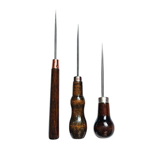 Poinçon à manche <span class=keywords><strong>en</strong></span> bois pour trou de perforation <span class=keywords><strong>en</strong></span> cuir ou bricolage fait à la main - Product Image 4