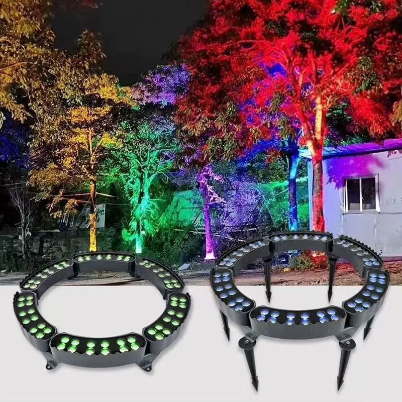 Outdoor Lighting Garden Ring Tree Lights Modern Lighting Courtyard Villa Decoration LED Waterproof Lawn Tree Lights