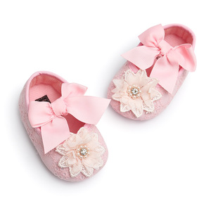 Suave encaje Vintage transpirable lindo Lolita Bowknot Little Baby Girl Zapatos de vestir de bautizo - Product Image 4