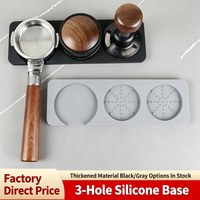 Tapis de tamping en silicone à 3 trous pour accessoires de machine à expresso, idéal pour barista - Ventes flash