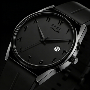 Nouvelle Montre Quartz Décontractée Écologique Arabe pour Affaires 2026, Boîtier en Alliage de Zinc, Fermoir Magnétique, Cadran 42mm, Bracelet en Caoutchouc, Aiguilles, Étanchéité 3m - Product Image 1