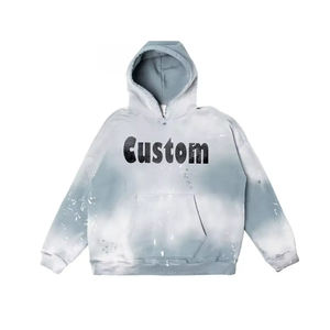 เสื้อฮู้ดเก็บความร้อนคู่ของผู้ชายผ้าฝ้าย100% ซีดจางสไตล์ใหม่พิมพ์ลาย3D กรดซักได้สำหรับฤดูหนาว - Product Image 1