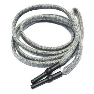Cordon de serrage en coton/polyester de haute qualité avec embouts métalliques/plastiques, imitant un fermeture éclair à nœud, pour lacets de chaussures et capuches de sweats - Product Image 3