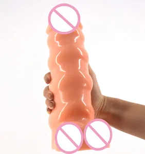 10 "장난감 섹스 성인 현실적인 두꺼운 딜도 FAAK Dong 핫 세일 섹스 샵 에로틱 장난감 늑골이있는 항문 플러그 거대한 딜도