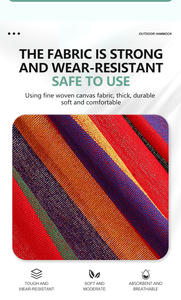 गर्म बिक्री आधुनिक डिजाइन पोर्टेबल आउटडोर शिविर हैममॉक समुद्र तट कैनवास सामग्री कम कीमत पर फोल्डेबल - Product Image 6