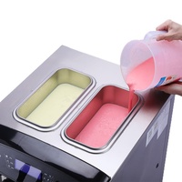 Machine à crème glacée HENGZHI, 3 saveurs, machine à crème glacée molle commerciale