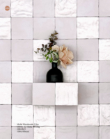 Carreaux muraux uniques en céramique rose nacré 100x100mm pour salle de bain et cuisine, crédence facile à nettoyer, carreaux de métro faits à la main