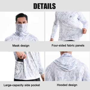 Camisas de Pesca de Manga Larga de Secado Rápido <span class=keywords><strong>para</strong></span> Hombre, Protección Solar UV UPF 50+, Chaleco con Protección Solar, <span class=keywords><strong>Ropa</strong></span> de Pesca Estampada en Tallas Grandes - Product Image 3