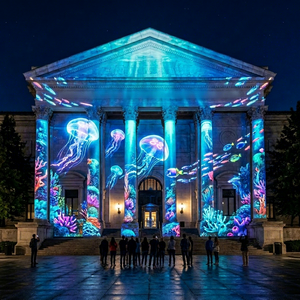Sistema de Proyección Láser 3D de Alto Lumen para Espectáculos de Iluminación de Fachadas de Edificios en Exteriores y Exhibiciones Arquitectónicas - Product Image 1