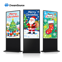 Totem interactif numérique à écran tactile LCD sur pied pour affichage publicitaire en intérieur et ascenseurs