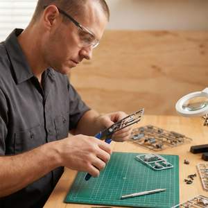 Tang Potong Diagonal Elektronik 5 inci Gagang Biru Baja Kelas DIY untuk Pemangkasan Model Plastik Industri Metrik OEM - Product Image 3