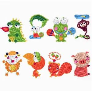 Autocollants décoratifs pour enfants, style dessin animé, animaux mignons, peinture au diamant DIY, cadeaux pour enfants - Product Image 1