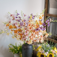 CL06002 Artificielle Freesia Tige Sprays Maison Bureau Mariage Décoration Fleur Danse Orchidée Delphinium