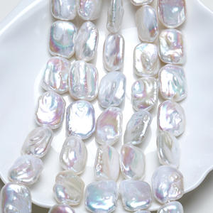 Collier en perles d'eau douce naturelles en gros, bloc de perles baroques de 11-12 mm, perles dispersées, fabrication artisanale, matériel de bricolage - Product Image 4