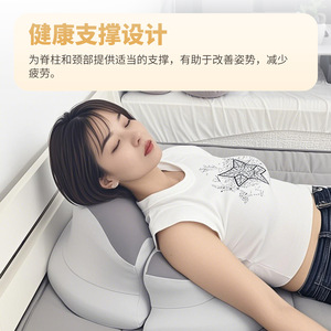 <b>U</b>-Shape Memory Foam Backrest Pillow Light Gray Ergonomic Support For Reading And Bed Rest - Product Image 3