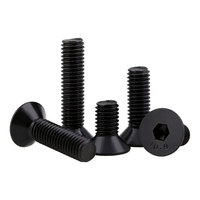 Vis à tête fraisée hexagonale à empreinte cruciforme M5 M6 M8 en acier inoxydable 304 316 DIN965, petite vis à tête fraisée noire