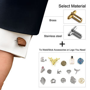 Factory Personalize da uomo accessori per gemelli con logo personalizzato gemelli da uomo - Product Image 2