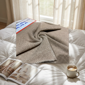 Soft Terry Fabric 100% Polyester Medium <b>Weight</b> Plain Woven Home Textile Towel Material - Product Image 1