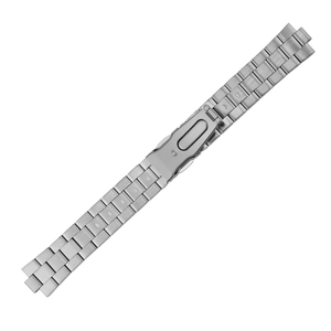 Correa de reloj de acero inoxidable, correa de repuesto plateada para uso informal y de negocios - Product Image 3
