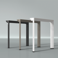 Support de bureau de travail en aluminium et acier moderne Support de table de réunion Pieds en acier de boutique pour le support de bureau du directeur