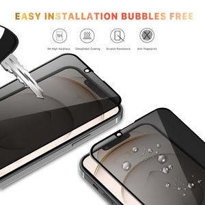 Protection d'écran en verre trempé anti-espion 2.5D 9H personnalisée en usine, résistante aux rayures pour iPhone 15 16 17 18 Pro Max - Product Image 4