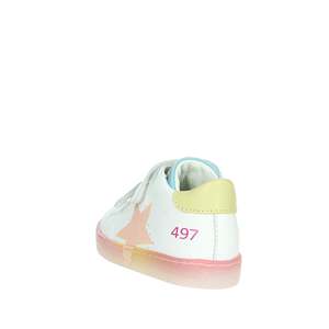 Zapatillas Falcotto para niña, diseño de estrellas blancas y rosas, cierre de velcro 497 - Product Image 2