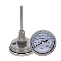 Thermomètre industriel bimétallique en acier inoxydable HUBEN H-24, résistant aux hautes températures, jauge de température pour four, canard rôti