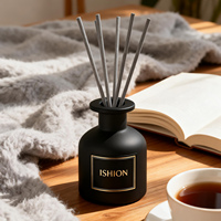 Bouteille diffuseur de parfum pour voiture vide, 100 ml, 150 ml, en verre rond noir avec couvercle – Meilleures ventes