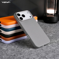 VAWI V-L06 Étui de Téléphone Magnétique en Cuir Uni Vente en Gros pour iPhone 17 – Étui en Cuir Tendance pour iPhone 13 14 15 16 17 Pro Max