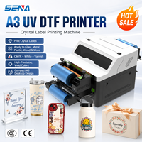 Imprimante UV DTF A3 à passage unique, imprimante UV à plat pour t-shirts, coques de téléphone, verre avec vernis, encre anti-colmatage, 6 couleurs
