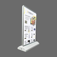 Boîtes lumineuses publicitaires double face, fines, rétroéclairées par LED, haute luminosité, tailles personnalisées, cadre en aluminium pour affichage de menus de restaurant