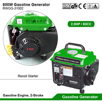 Verkauf CE 2-Takt-Benzin-Generatoren kleine tragbare Generatoren Heim Camping Mini-Benzin-Gas-Stromerzeuger 650 W