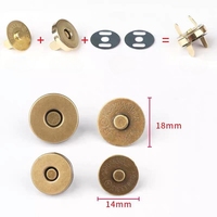 Boucle magnétique forte ronde à dos plat personnalisée bouton magnétique en métal pour sac à vêtements