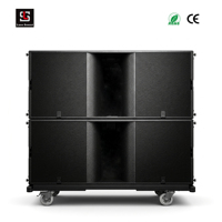 Aktif 18 İnç Subwoofer Hoparlör Çift 18" 8000W Profesyonel Ses Hoparlör Sistemi Line Array Hoparlör Sistemi Etkinlikler İçin
