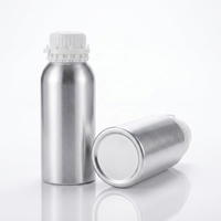 Bouteille en aluminium brillant de 500 ml, emballage cadeau pour huile essentielle et parfum, résistant à la lumière, étanche, recyclable