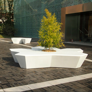 Creative Atrium <b>Planter</b> Seat Modular Fiberglass Flowerpot Chair Decorative Street Furniture for School Campus - Product Image 2