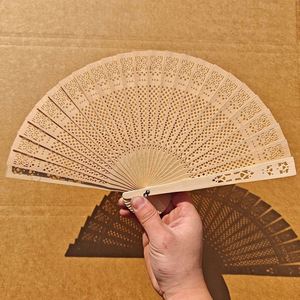 Abanico de Mano Plegable de Madera de Gramíneas de 20 cm con Logotipo Personalizado para Bodas, Promociones y Fiestas, Regalo de Boda Fragante para Decoración - Product Image 4