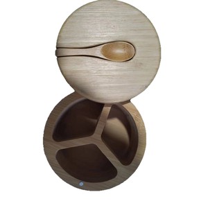 Bamboo Spice <b>Jar</b> Three Layer Compartmentalized <b>Storage</b> With Lid Airtight <b>For</b> <b>Kitchen</b> Solid Seasonings M Size - Product Image 4