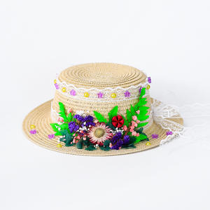 Kit de Matériaux DIY Écologiques Faits Main – Cadeau Créatif pour Adulte et Enfant – Chapeau de Paille en Fleurs Séchées Naturelles pour Fille – Idéal pour Voyages en Plein Air et Photos - Product Image 5