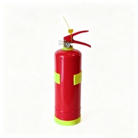 Extincteur à poudre sèche ABC de 1 kg, corps rouge, valve coulissante en cuivre, manomètre à membrane pour la protection incendie d'urgence