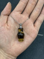 Collier Pendentif en Forme de Vase en Cristal de Jade et Pierre Naturelle, pour Huile Essentielle et Aromathérapie, Chaîne Argentée, Vente en Gros Usine