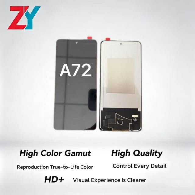 For A72 Cell Phone High Quality Compatible Screen Replacement 6.6" In-cell LCD Display HD+ High Brightness 400cd+ 1 Year