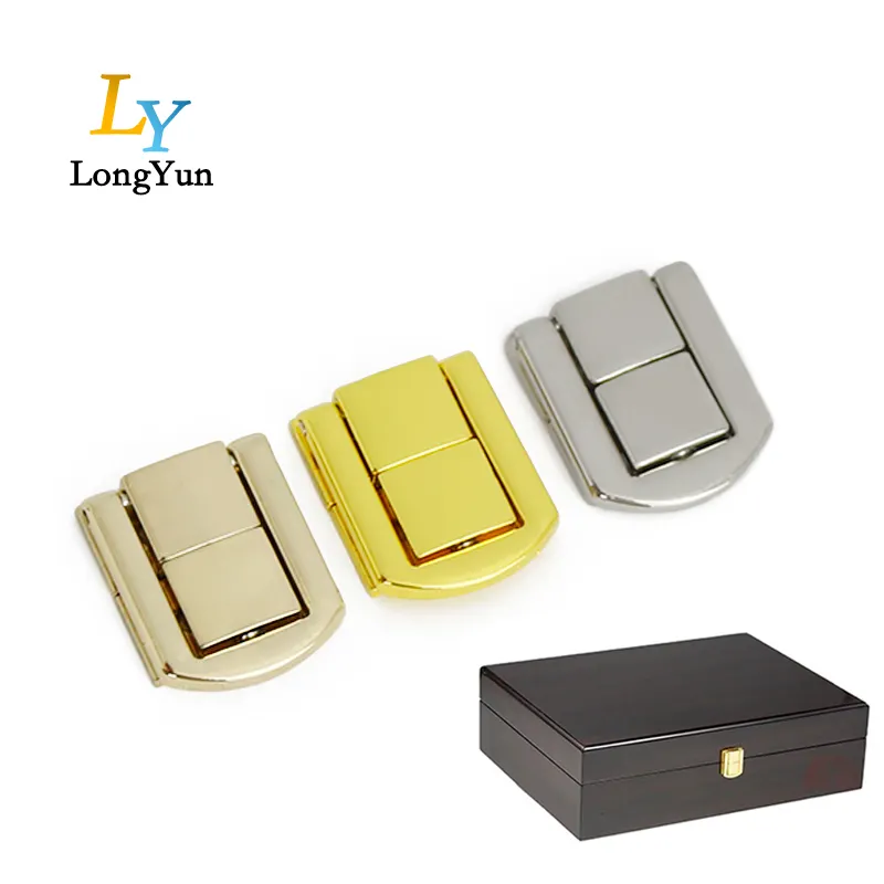 20*25Mm 24*30Mm China Producten Kleine Gouden Decoratieve Sieraden Case Lock Geschenkdoos Lock Goud houten Doos Lock Hardware Accessoires