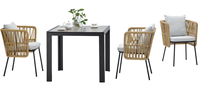 Offre Spéciale : Ensemble de 4 Pièces pour Extérieur/Patio/Jardin – Salon de Jardin (Chaises et Table à Manger)