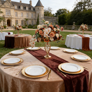 ของตกแต่งโต๊ะงานแต่งงาน ลูกบอลดอกไม้สีน้ำตาล ของประดับดอกไม้ผ้าไหม ลูกบอลดอกไม้ประดับโต๊ะ - Product Image 3