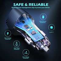 Chargeur de voiture USB QC3.0 à charge rapide, adaptateur de chargeur de téléphone de voiture de type C pour téléphone portable, chargeur de voiture rapide portable