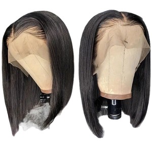 Fashion Women Short Straight <b>Bob</b> <b>Wig</b> 100% Human Hair Black <b>Wig</b>, European American Style Ladies Hair <b>Wigs</b> - Product Image 4