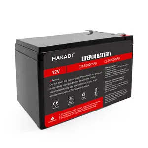 HAKADI 12V 18A Set tarafından 21700 3.2v 3000mah Lifepo4 OEM pil paketi şarj edilebilir ev enerji depolama klima invertör